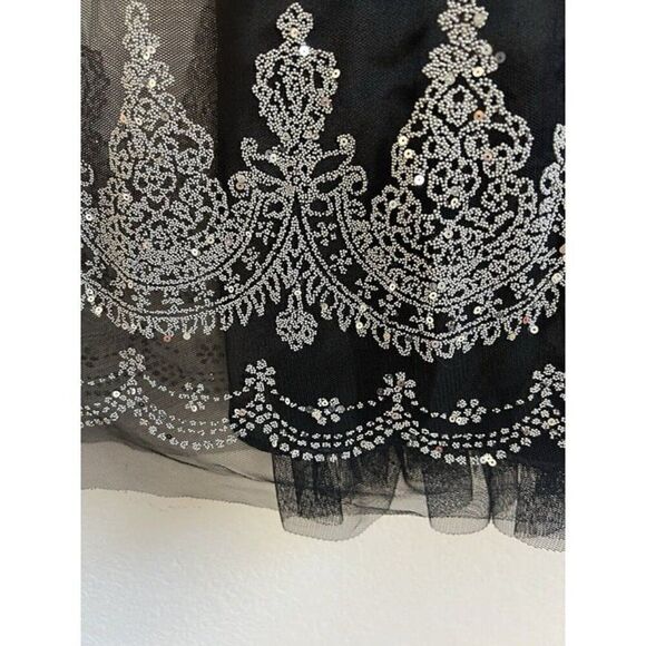 Scott McClintock Vintage Black Beaded Sleeveless Fit & Flare Cocktail Dress Sz 6 - Picture 12 of 12